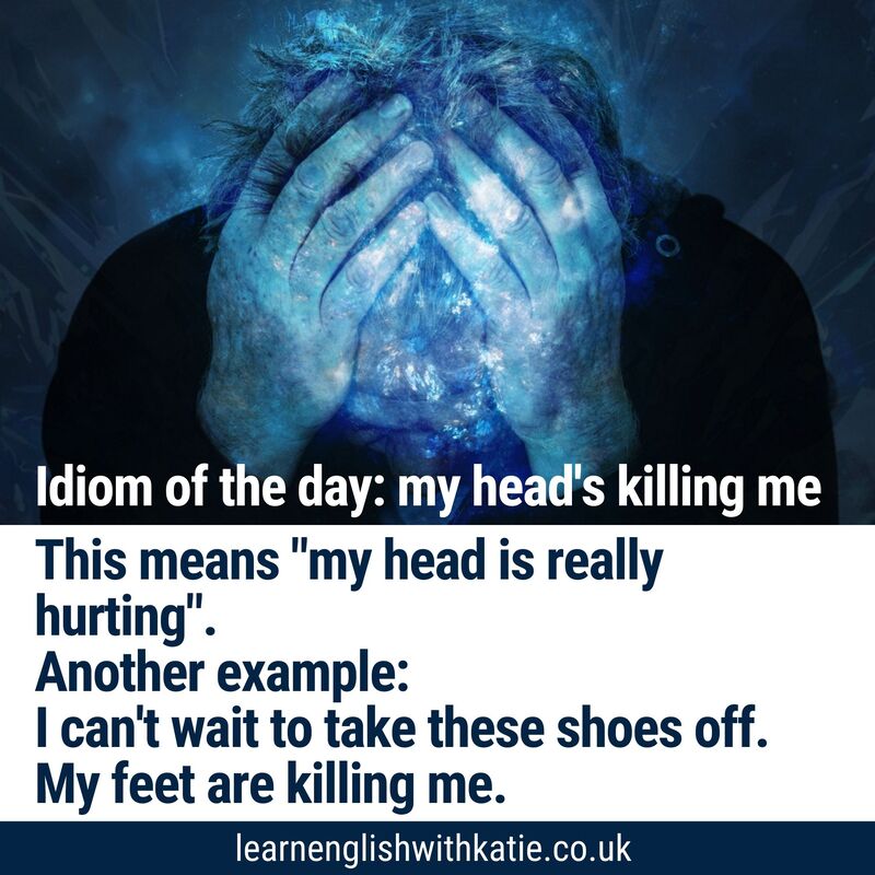 My head's killing me Instagram image featuring a man holding his head in pain.