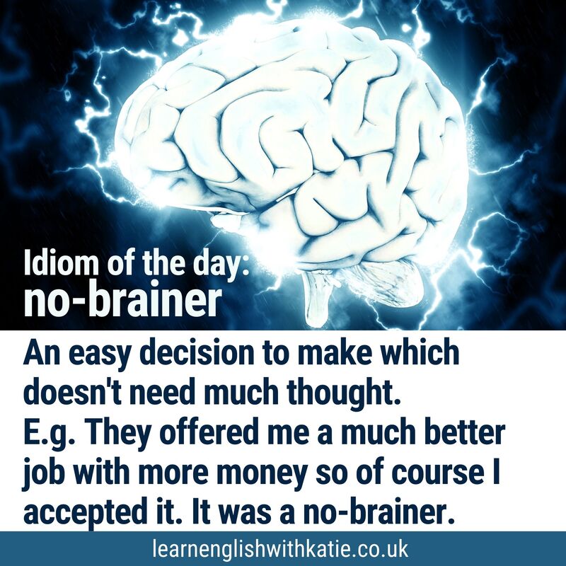 No brainer Instagram image featuring a picture of a brain
