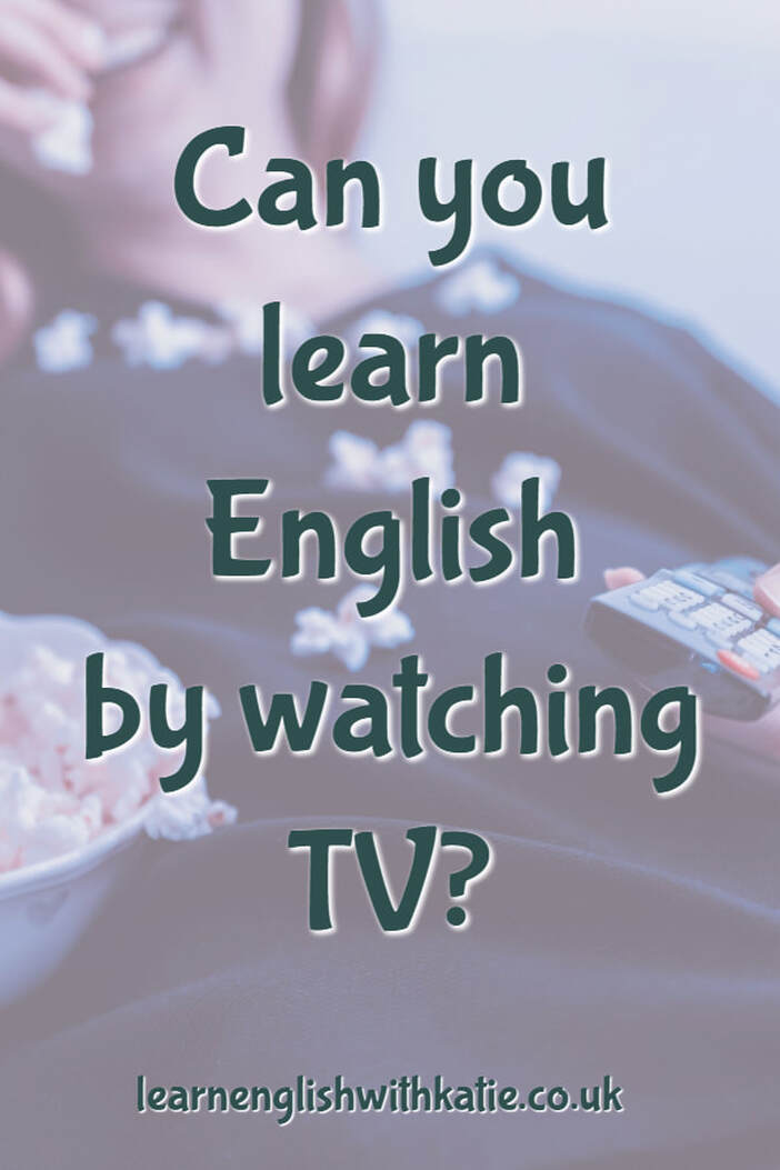Pinterest image can you learn English by watching tv
